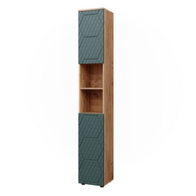 Vicco Armoire de salle de bain  Vert/force de lor Chêne 30x192cm