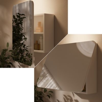 Vicco Armoire de toilette Blanc 65x50cm avec des étagères