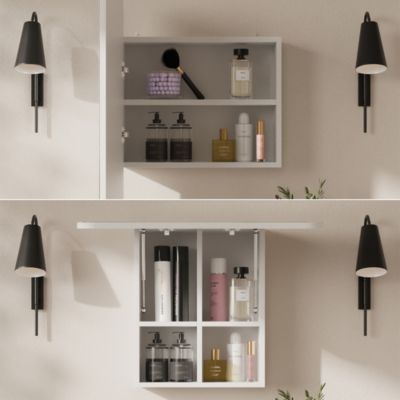 Vicco Armoire de toilette Blanc 65x50cm avec des étagères
