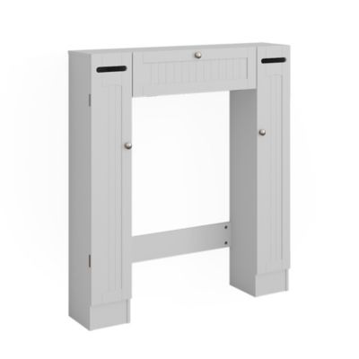 Vicco Armoire de toilette Blanc 89x99cm Distributeur de papier toilette à gauche et à droite