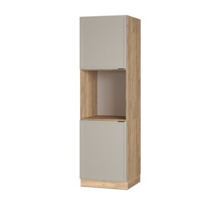 Vicco Armoire dencastrement de la cuisinière GrisBeige 60cm ouvert