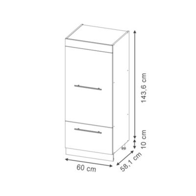 Vicco Armoire haute Anthrazit-Gold Landhaus/Anthracite 60cm