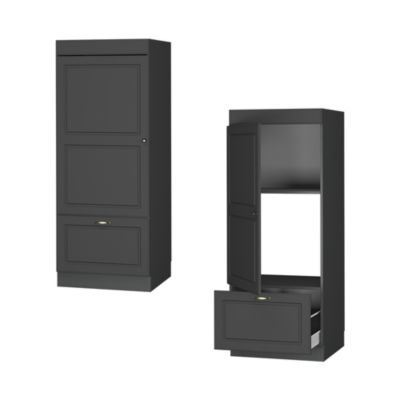 Vicco Armoire haute Anthrazit-Gold Landhaus/Anthracite 60cm