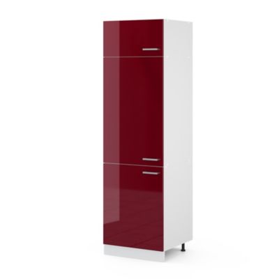 Vicco Armoire haute universelle Rouge bordeaux Haute brillance 60cm avec portes