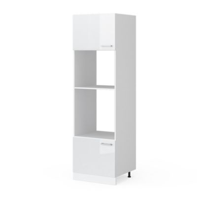 Vicco Armoire micro-ondes Blanc Haute brillance 60cm