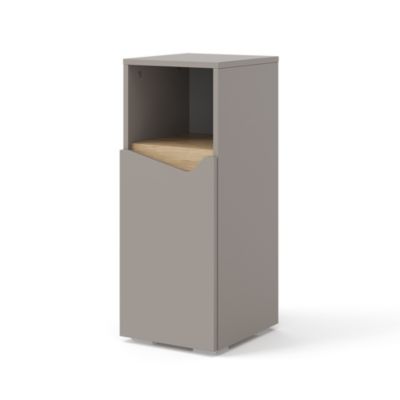 Vicco Armoire moyenne Grège 30x74.5cm avec porte et compartiment ouvert