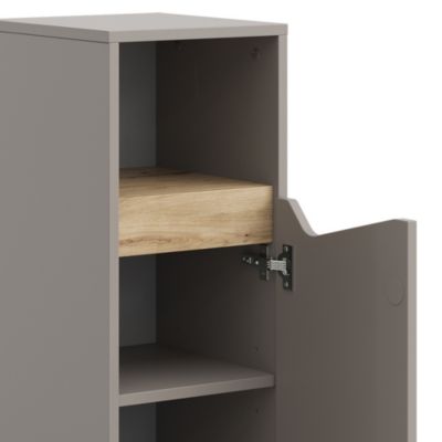 Vicco Armoire moyenne Grège 30x74.5cm avec porte et compartiment ouvert