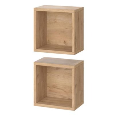 Vicco Armoire murale Chêne de force doré 25x25cm Set de 2