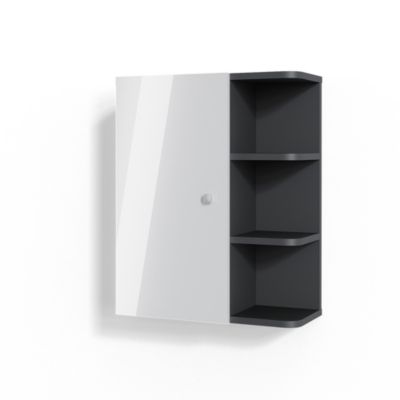 Vicco Armoire murale de salle de bain Blanc Haute brillance 47.2x59.2cm