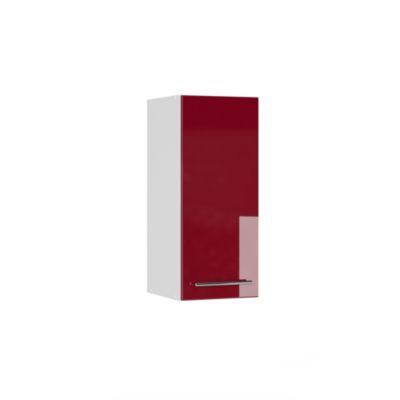 Vicco Armoire murale de salle de bain Rouge bordeaux Haute brillance 30x72cm