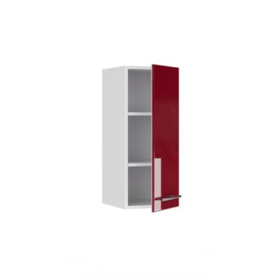 Vicco Armoire murale de salle de bain Rouge bordeaux Haute brillance 30x72cm