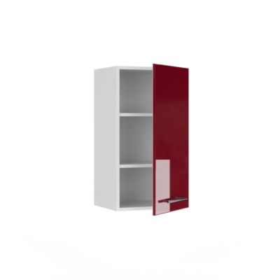 Vicco Armoire murale de salle de bain Rouge bordeaux Haute brillance 40x72cm
