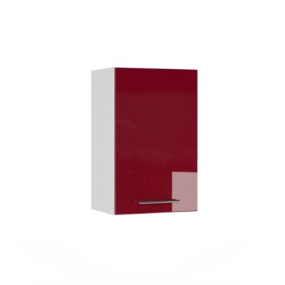 Vicco Armoire murale de salle de bain Rouge bordeaux Haute brillance 45x72cm
