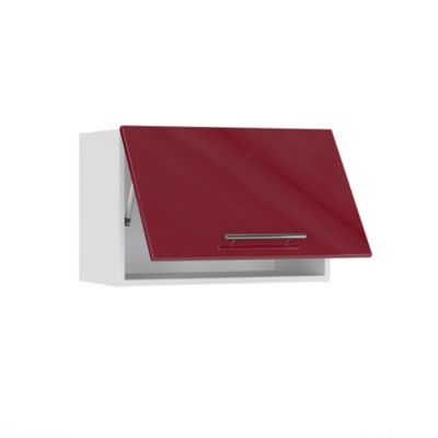 Vicco Armoire murale de salle de bain Rouge bordeaux Haute brillance 60x40cm Plat