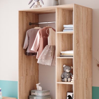 Vicco Armoire pour enfants Sonoma 100x200cm avec 2 tiroirs