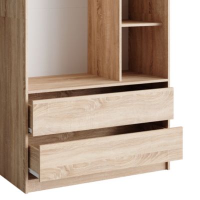 Vicco Armoire pour enfants Sonoma 100x200cm avec 2 tiroirs