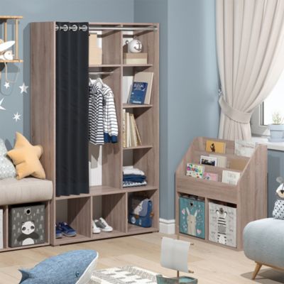 Vicco Armoire pour enfants Sonoma 38x178.1cm avec tringle à rideaux