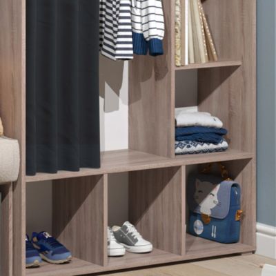 Vicco Armoire pour enfants Sonoma 38x178.1cm avec tringle à rideaux