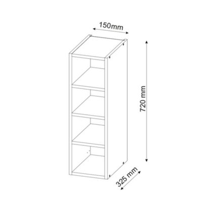 Vicco Armoire suspendue Chêne de force doré 15cm