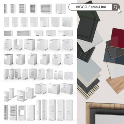 Vicco Armoire suspendue Chêne de force doré 15cm