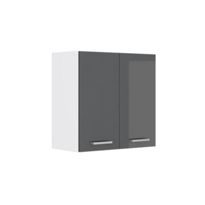 Vicco Armoire suspendue universelle Anthracite Haute brillance 60x60cm avec portes