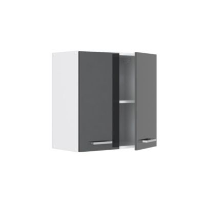 Vicco Armoire suspendue universelle Anthracite Haute brillance 60x60cm avec portes