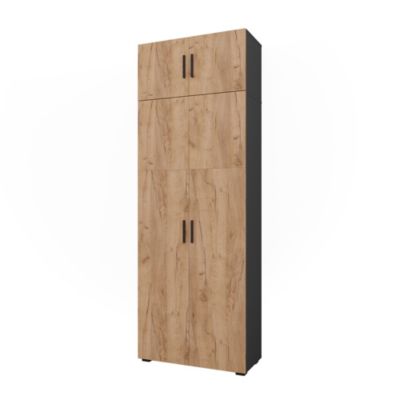 Vicco Armoire universelle Anthracite/chêne doré 80x223.8cm avec fixation darmoire
