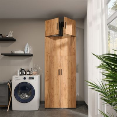 Vicco Armoire universelle Anthracite/chêne doré 80x223.8cm avec fixation darmoire
