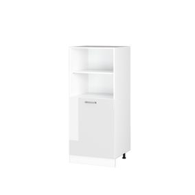Vicco Armoire universelle Blanc Haute brillance 60cm avec étagères ouvertes, et porte