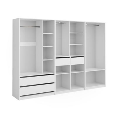 Vicco Armoire à vêtements Blanc 280x200cm Lot de 3