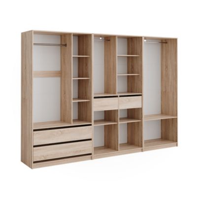 Vicco Armoire à vêtements Sonoma 280x200cm Lot de 3