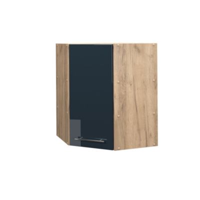 Vicco Armoires de cuisine Bleu foncé brillant 57cm