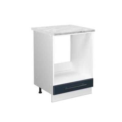 Vicco Armoires de cuisine  Bleu foncé brillant 60cm , PT Marbre