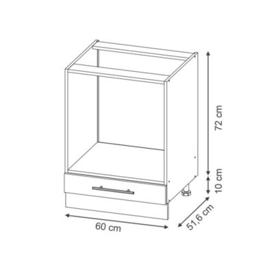 Vicco Armoires de cuisine  Bleu foncé brillant 60cm , PT Marbre
