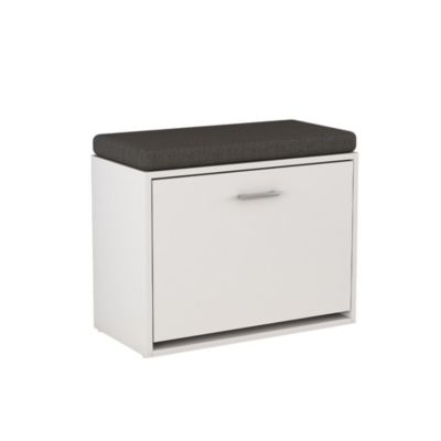 Vicco Banc pour chaussures Blanc 60x49.5cm avec support