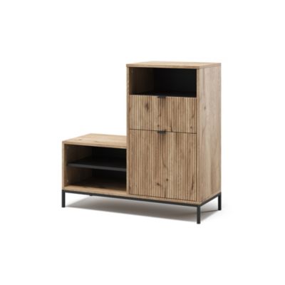 Vicco Banc pour chaussures Chêne Viking 100x98.5cm avec 6 compartiments