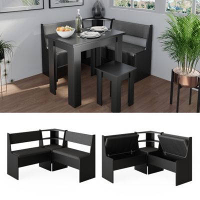 Vicco Banquette dangle salle à manger Noir 41.5x120cm