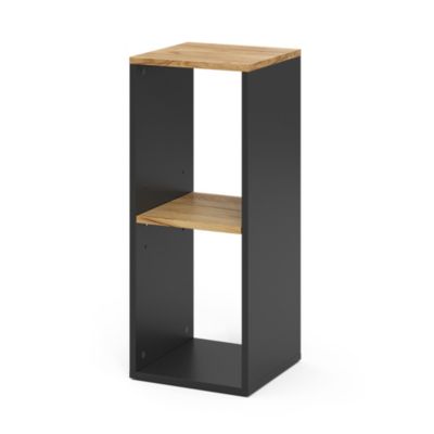 Vicco Bibliothèque Anthracite/chêne doré 30x74cm avec 2 compartiments ouverts