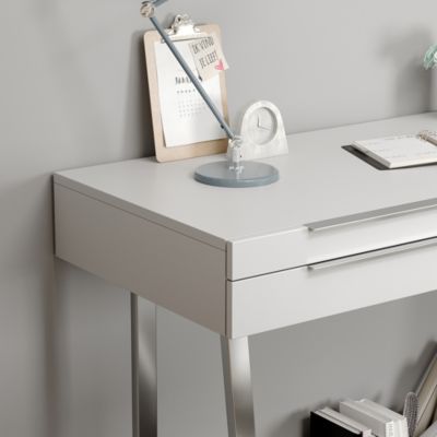 Vicco Bureau mural Max avec étagères et plateau table de bureau table PC Blanc e