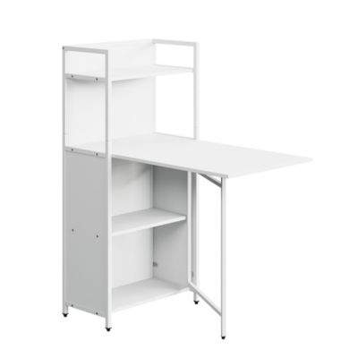 Vicco Bureau Blanc 30-100 x 57 cm avec plateau de table pliant