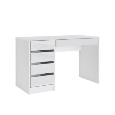 Vicco Bureau Blanc 55x120cm avec tiroirs