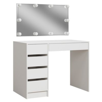 Coiffeuse | Table de maquillage | Coiffeuse Maquillage avec LED chêne artisanal 74,5x40x141 cm