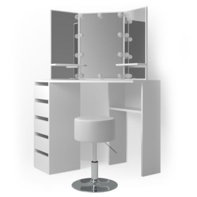 Buffet, Buffet En Bois Avec 6 Tiroirs, éclairage LED  Commandé Par L 71 X 120 X 40 Cm Couleur Chene