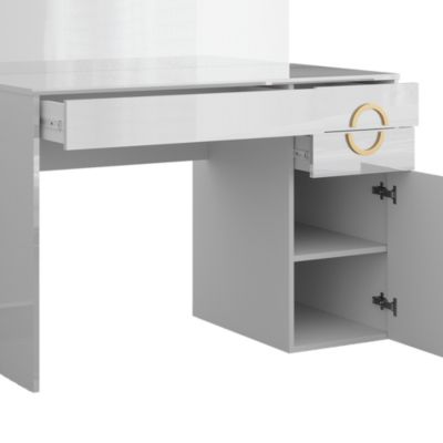 Vicco Coiffeuse Blanc 115cm avec miroir