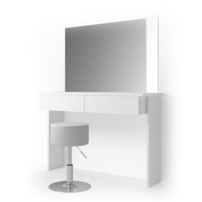 Coiffeuse d'angle "Tilda" Blanc + tabouret acheter