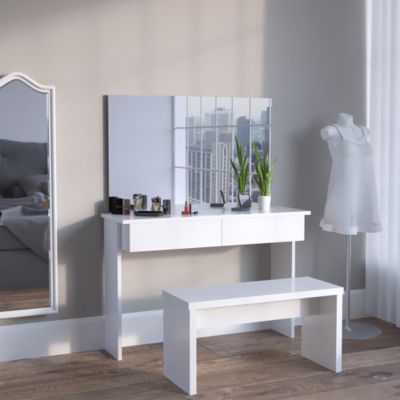 Vicco Coiffeuse Blanc 120cm sans miroir