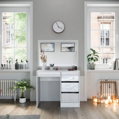 Vicco Coiffeuse Blanc 40cm sans miroir