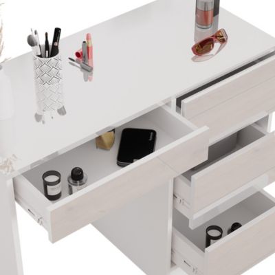 Vicco Coiffeuse Blanc 40cm sans miroir