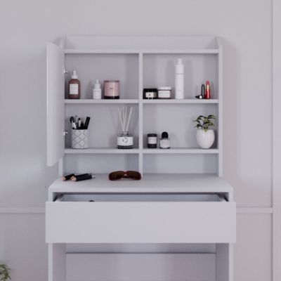 Vicco Armoire d'appoint Isabelle, Blanc, 80.1x65cm, adapté à l’Extension des coiffeuses