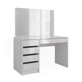 Vicco Coiffeuse Blanc/Or 55cm avec miroir